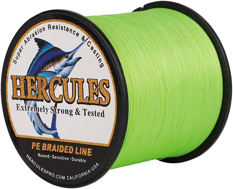 HERCULES Super Cast 100 m – 2000 m Yards filo da pesca intrecciato 10 lb – test per acqua salata acqua dolce PE intrecciato filo di pesce Superline 8 fili