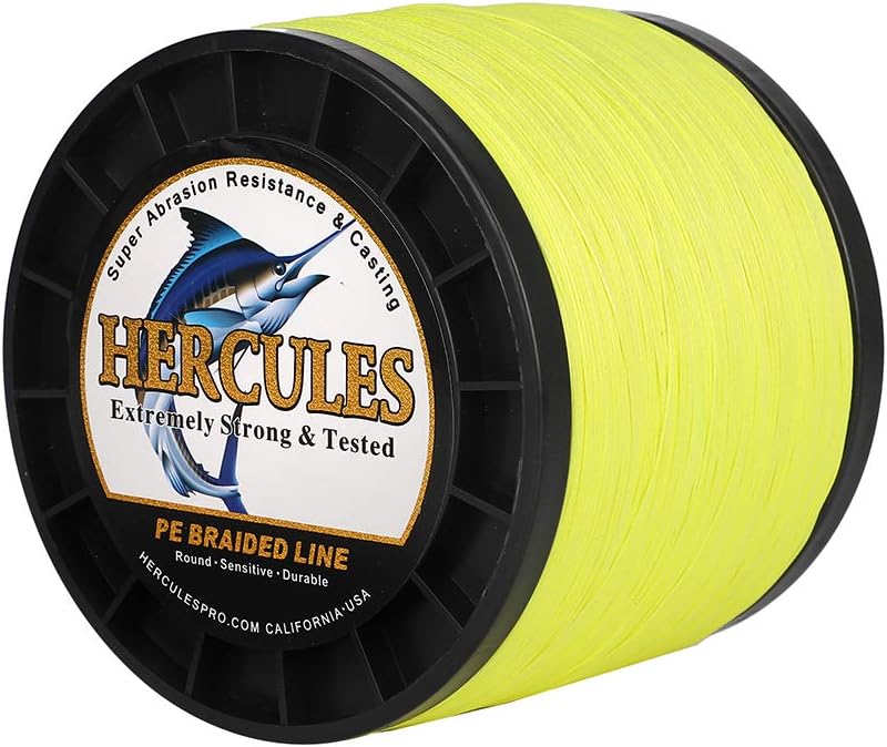HERCULES Super Cast 100 m – 2000 m Yards filo da pesca intrecciato 10 lb – test per acqua salata acqua dolce PE intrecciato filo di pesce Superline 8 fili