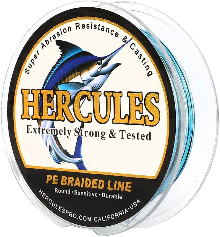 HERCULES Super Cast 100 m – 2000 m Yards filo da pesca intrecciato 10 lb – test per acqua salata acqua dolce PE intrecciato filo di pesce Superline 8 fili