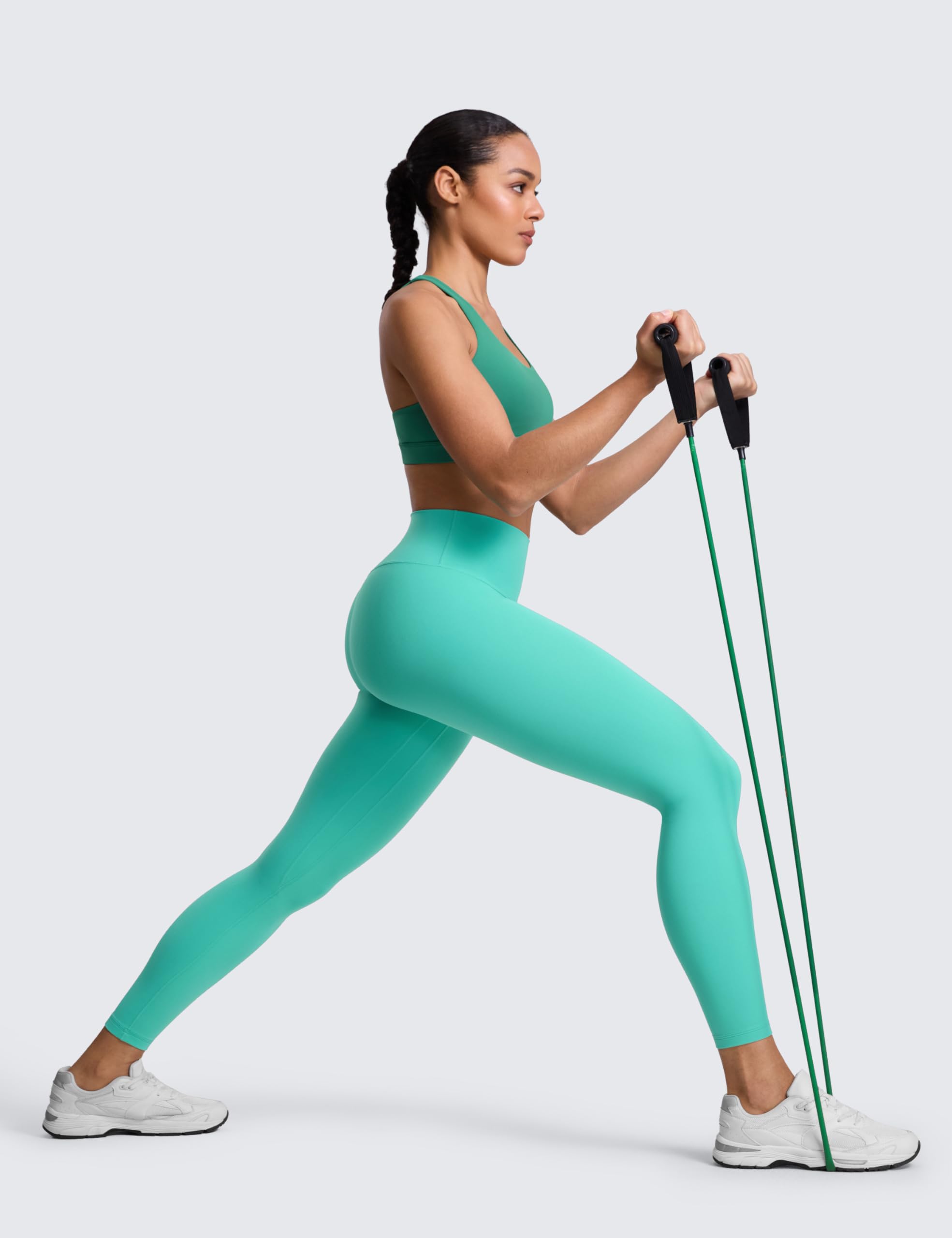 CRZ YOGA SculptAir No Frontale Cucitura Yoga Leggings 64cm - Alto Sciancrato Donna Allenamento Pantaloni