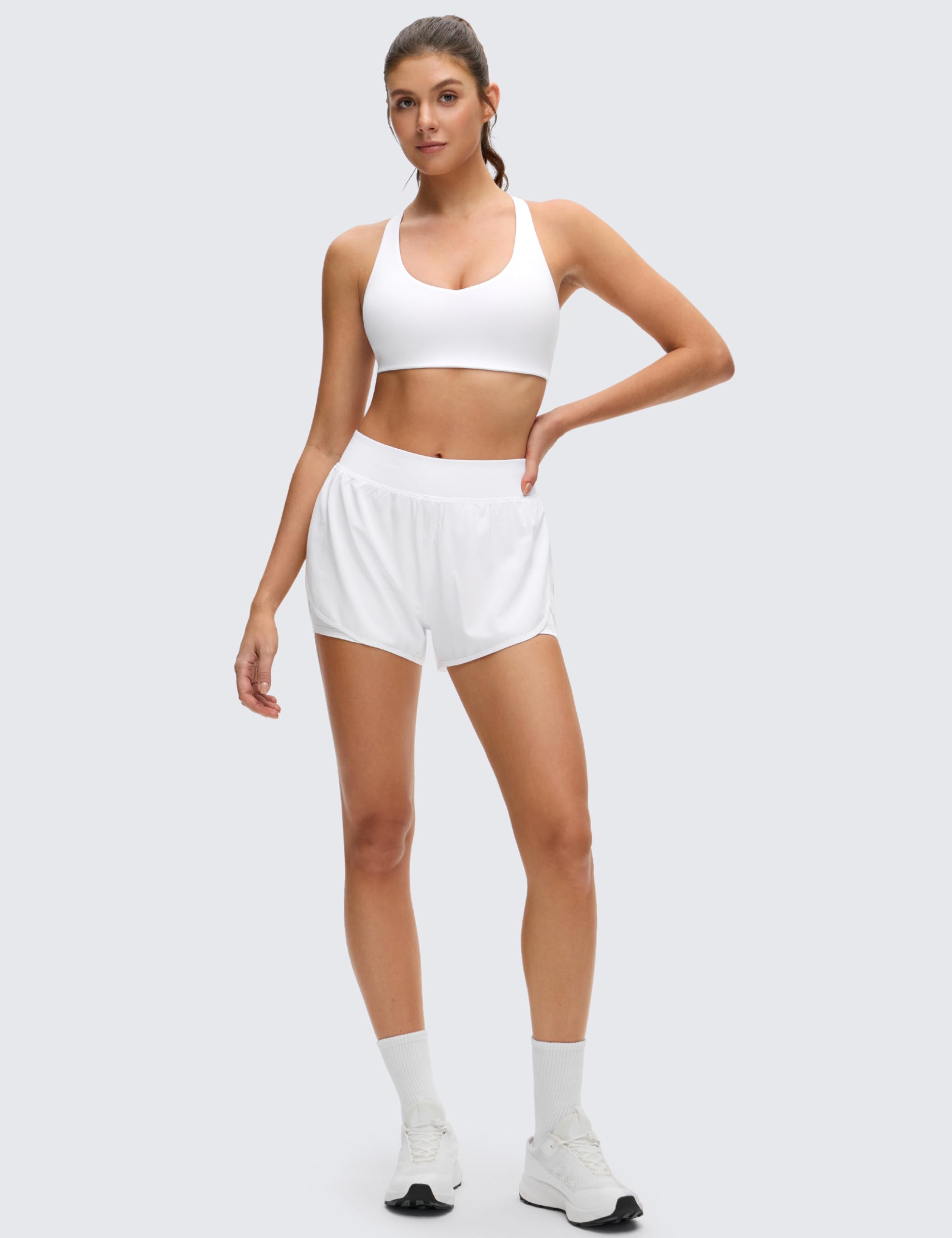 CRZ YOGA Butterluxe Donna V Collo Sportivo Reggiseni di Sostegno Racerback Imbottito Yoga Top