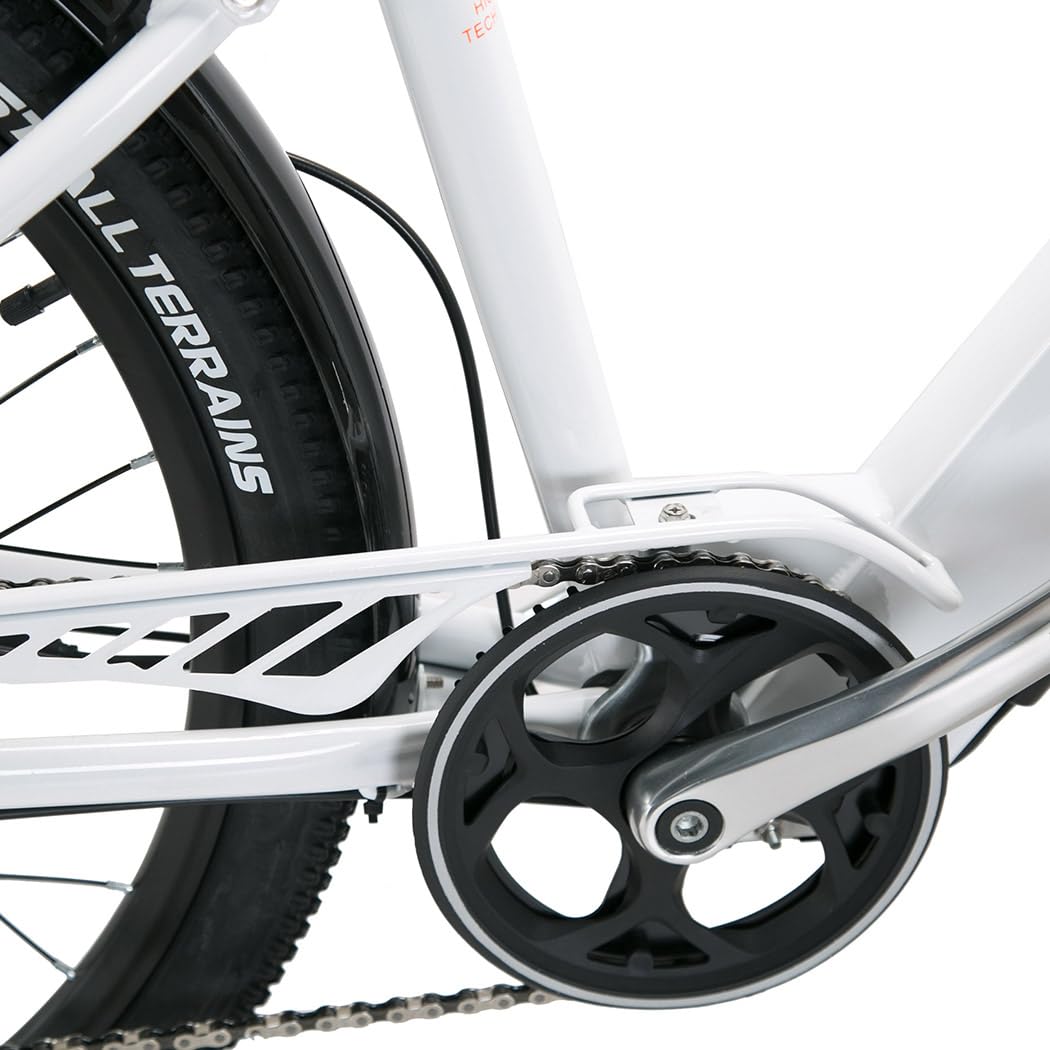 cysum cityrun bici elettrica donna, 26'' pedalata assistita Bicicletta Elettrica, City E-bike per adulti, 250W motore 25km/h, 36v 360WH batteria al litio, gamma 80KM, lcd dispaly