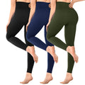 Sinophant - Leggings da donna, a vita alta, opachi, neri, per palestra, yoga, sport, confezione da 3