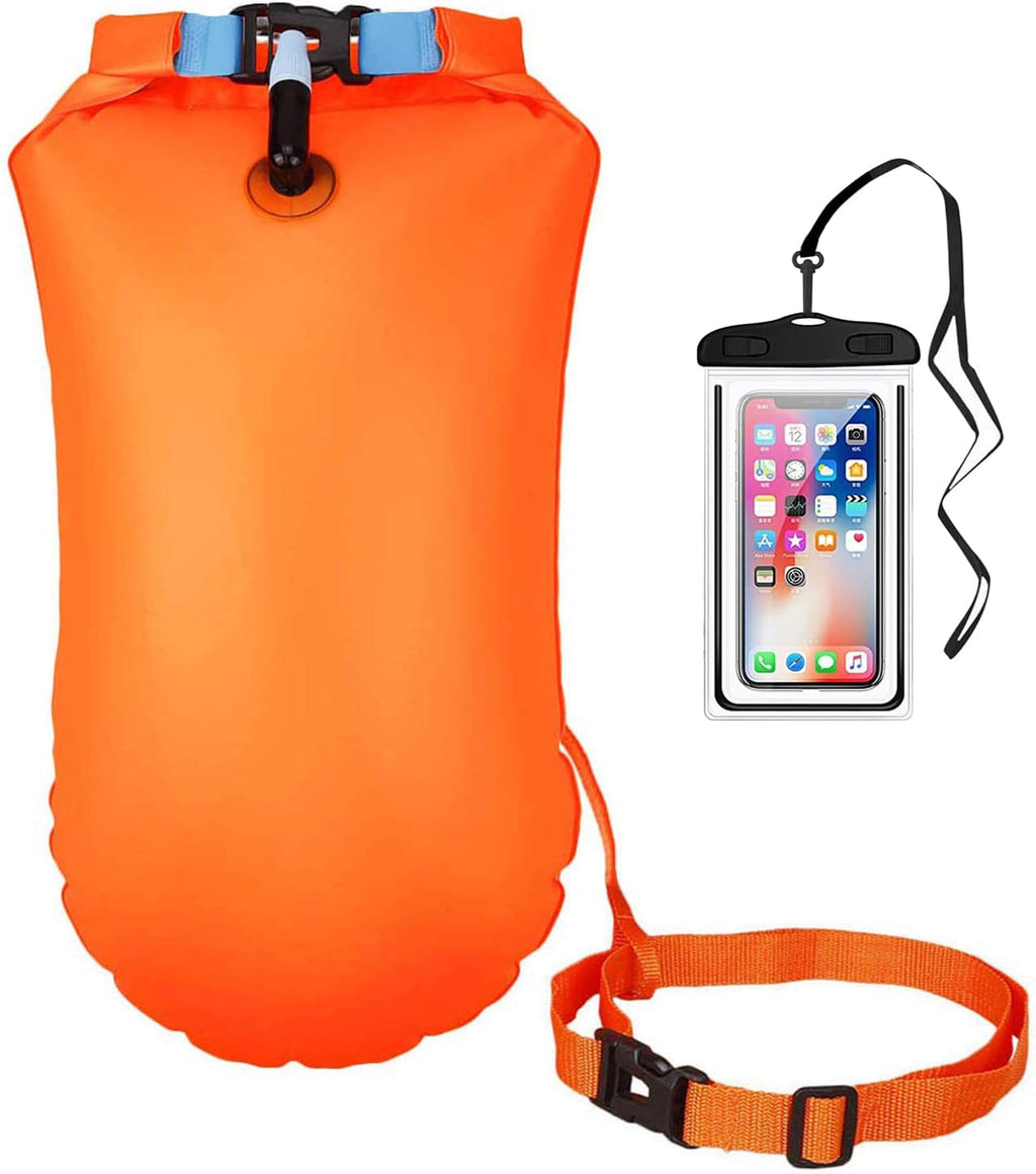 Boa Nuoto acque libere con Tasca Impermeabile,20L,Nuoto Boa per i nuotatori all'Aria Aperta e triatleti, l'airbag Galleggiantea Boa Altamente visibile di Nuoto.