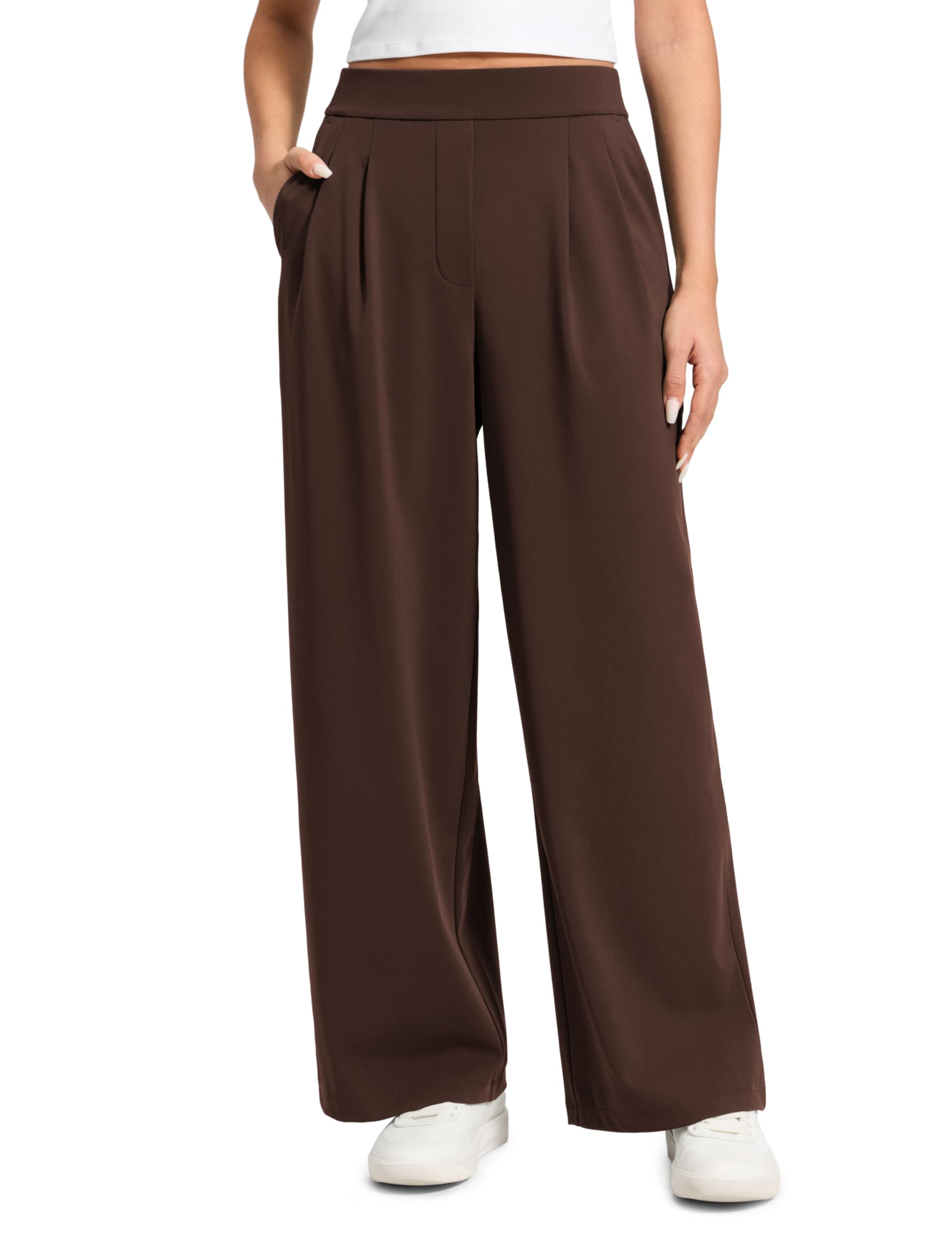 CRZ YOGA 4-Way Stretch Pantaloni da Lavoro Wide Leg Pantaloni da Donna
