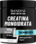 Bandini® Creatina Monoidrata in Polvere Pura al 100% - Integratore per Allenamento, Sport, Palestra e Pre Workout - Include Dosatore - 100% Vegan - A base di Creatine Monoidrato