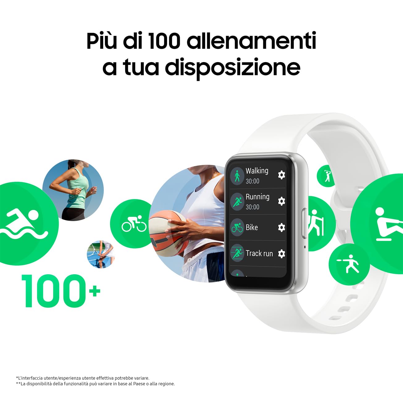 Samsung Galaxy Fit3 fitness band, batteria a lunga durata, rilevamento cadute/SOS, barometro, IP68, monitoraggio sonno, oltre 100 esercizi, gestione notifiche/musica, Gray [Versione italiana]