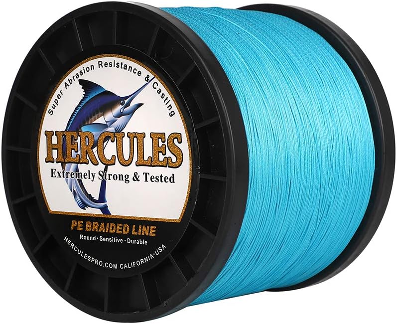 HERCULES Super Cast 100 m – 2000 m Yards filo da pesca intrecciato 10 lb – test per acqua salata acqua dolce PE intrecciato filo di pesce Superline 8 fili