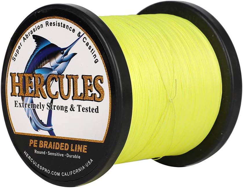 HERCULES Super Cast 100 m – 2000 m Yards filo da pesca intrecciato 10 lb – test per acqua salata acqua dolce PE intrecciato filo di pesce Superline 8 fili