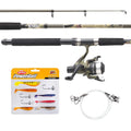 Mitchell Tanager Camouflage fishing set of a rod and reel combo with line and lures for fishing for trout and perch