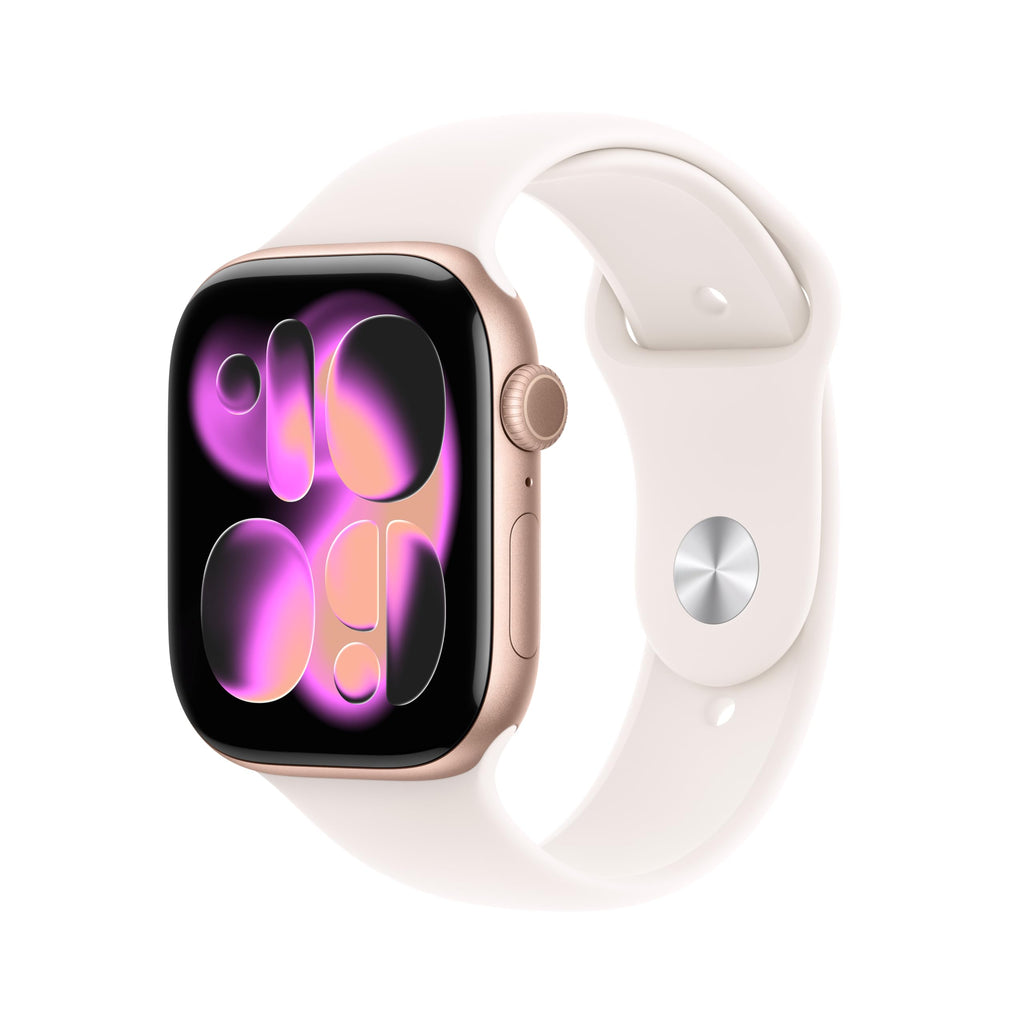 Apple Watch Series 11 GPS, Cassa 46 mm in alluminio Jet Black con Cinturino Sport nero - M/L