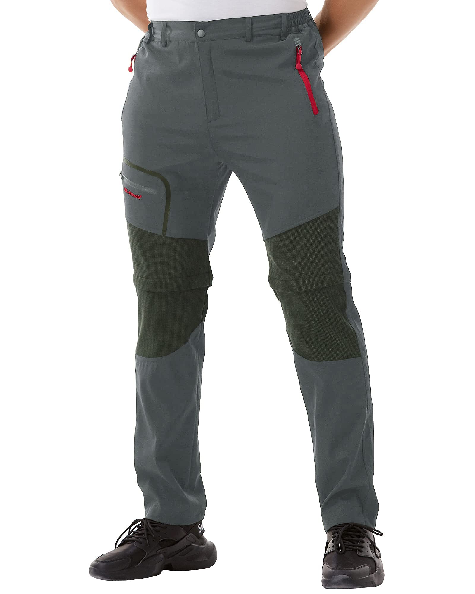 Zoerea Pantaloni Trekking Uomo Asciugare Rapidamente Traspiranti Convertibile Pantaloncini Primavera Estate Sottile All'aperto Alpinismo Escursionismo Calzoni