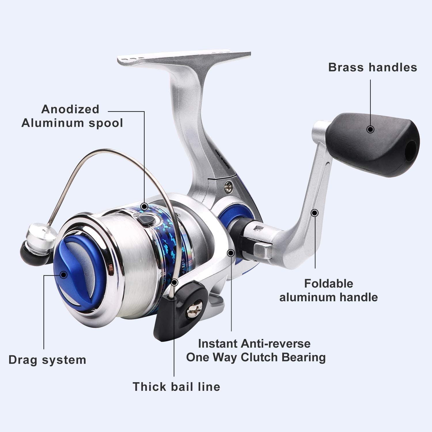 Mini Mulinello da Spinning e Canna Combo Mano Portatile Telescopica Fibra di Carbonio Dura al 99% Mare Canna da Pesca e Mulinello Esche Artificiali Lenza