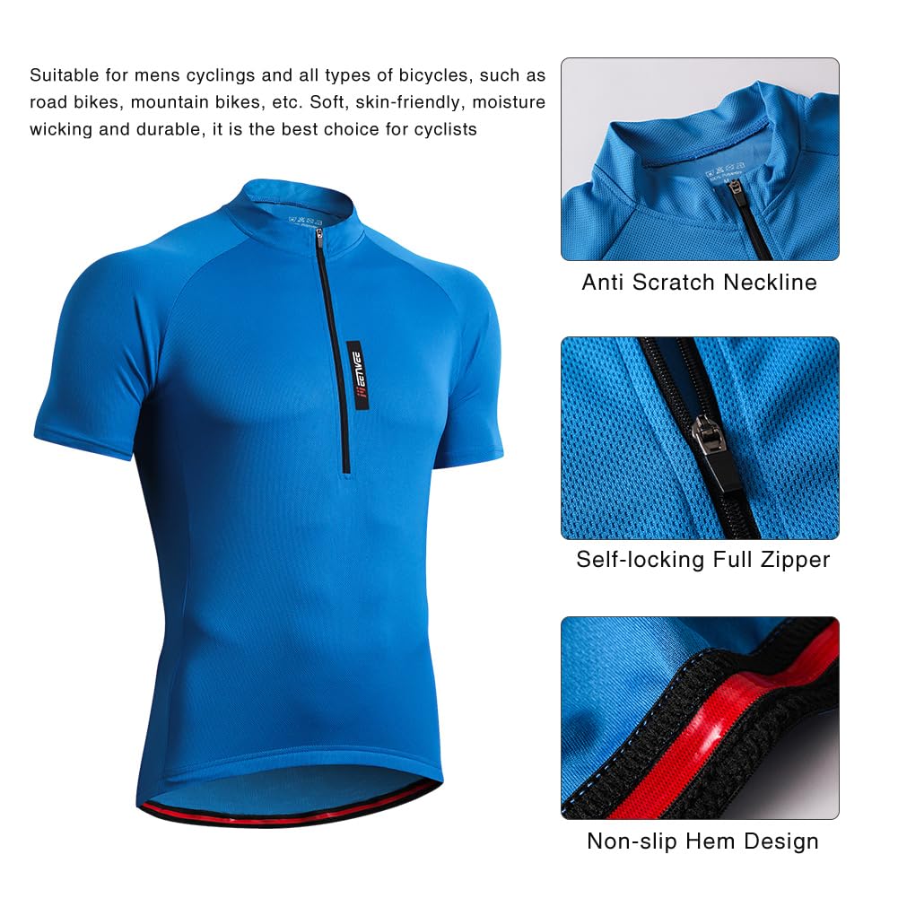 FEIXIANG Maglia Ciclismo Maniche Corte,Maglietta Mountain Bike Uomo Asciugatura Veloce T-Shirt off-Road Sportswear Estate