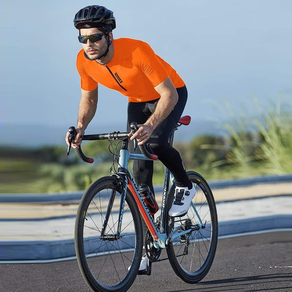 FEIXIANG Maglia Ciclismo Maniche Corte,Maglietta Mountain Bike Uomo Asciugatura Veloce T-Shirt off-Road Sportswear Estate