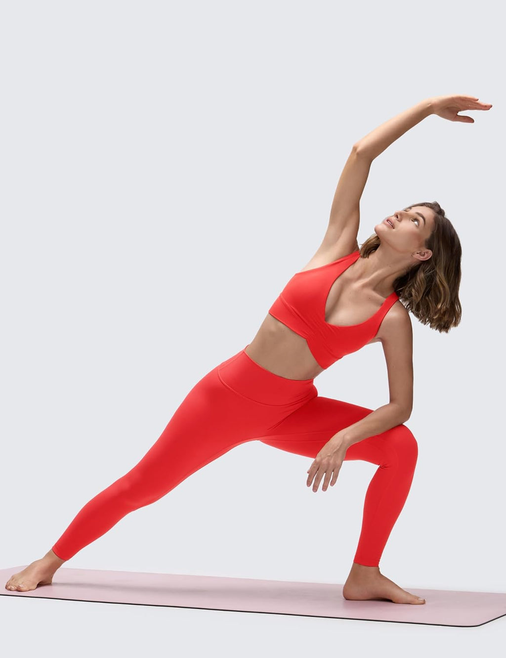 CRZ YOGA Butterluxe Donna Increspato Sport Reggiseni Collo a V Incrocio Schiena Yoga Canotta Tops