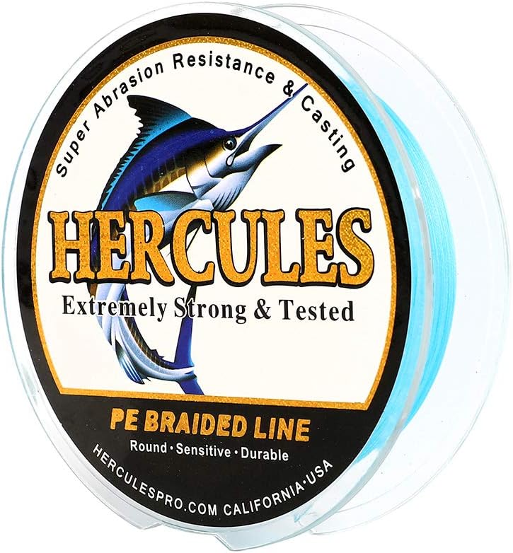 HERCULES Super Cast 100 m – 2000 m Yards filo da pesca intrecciato 10 lb – test per acqua salata acqua dolce PE intrecciato filo di pesce Superline 8 fili