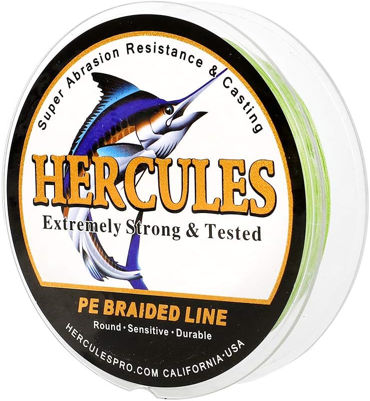 HERCULES Super Cast 100 m – 2000 m Yards filo da pesca intrecciato 10 lb – test per acqua salata acqua dolce PE intrecciato filo di pesce Superline 8 fili
