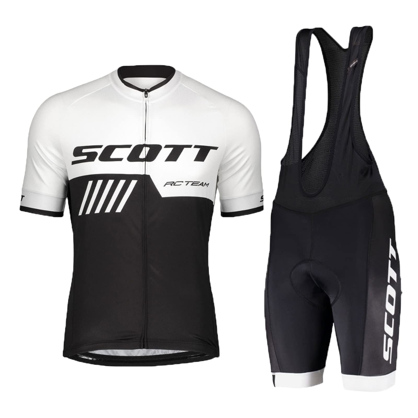 Abbigliamento Ciclismo da Uomo Maniche Corte Completo Bici Completo Ciclismo Manica Corta Tuta Ciclismo Uomo Pantaloncini con Bretelle in Gel 3D Traspirante e ad Asciugatura Rapida