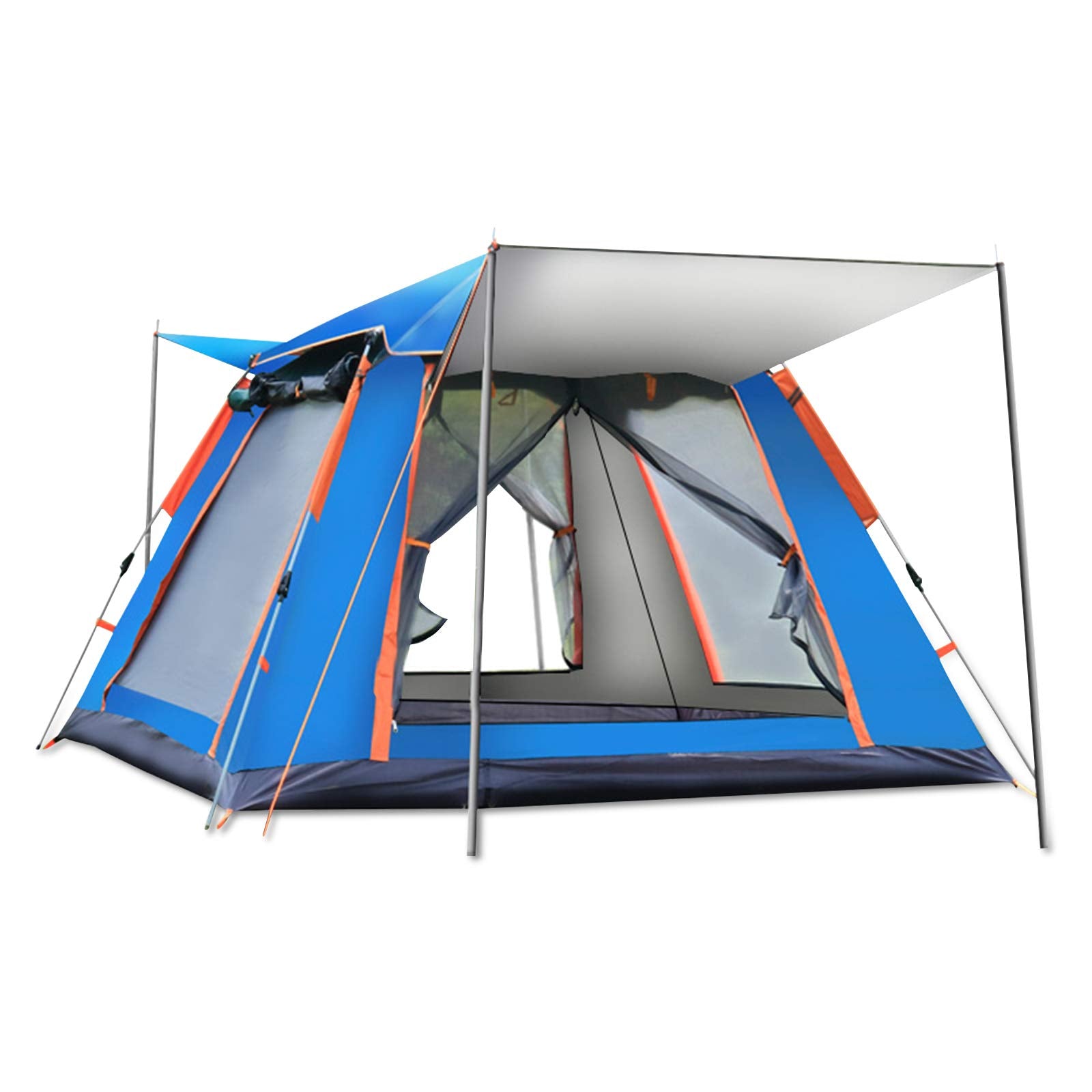 Ergocar Tenda Campeggio Pop Up 3-4 Persone Ultra-Leggero Tenda Impermeabile Antivento a Cupola Leggera con Veranda per Campeggio Escursioni Arrampicata