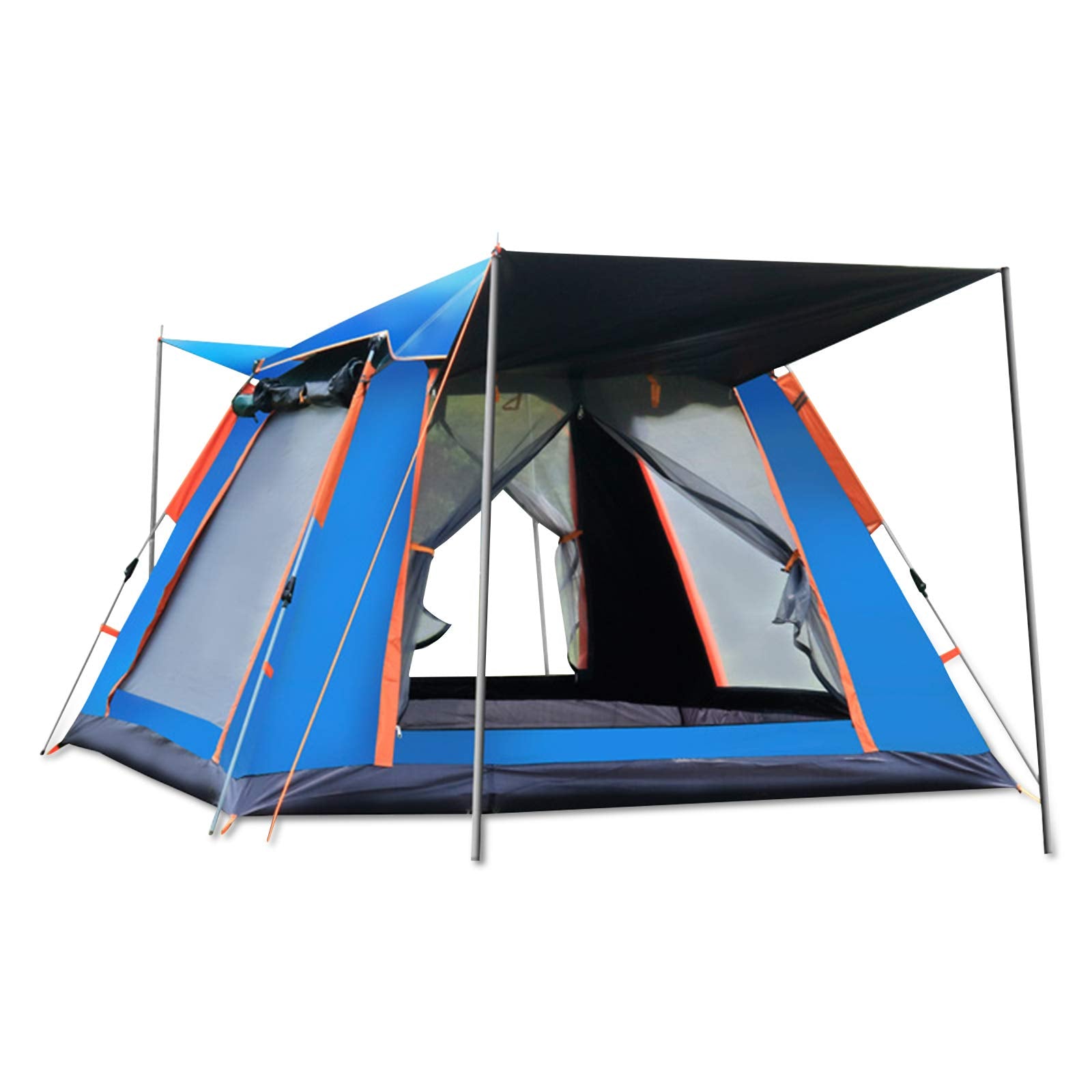 Ergocar Tenda Campeggio Pop Up 3-4 Persone Ultra-Leggero Tenda Impermeabile Antivento a Cupola Leggera con Veranda per Campeggio Escursioni Arrampicata