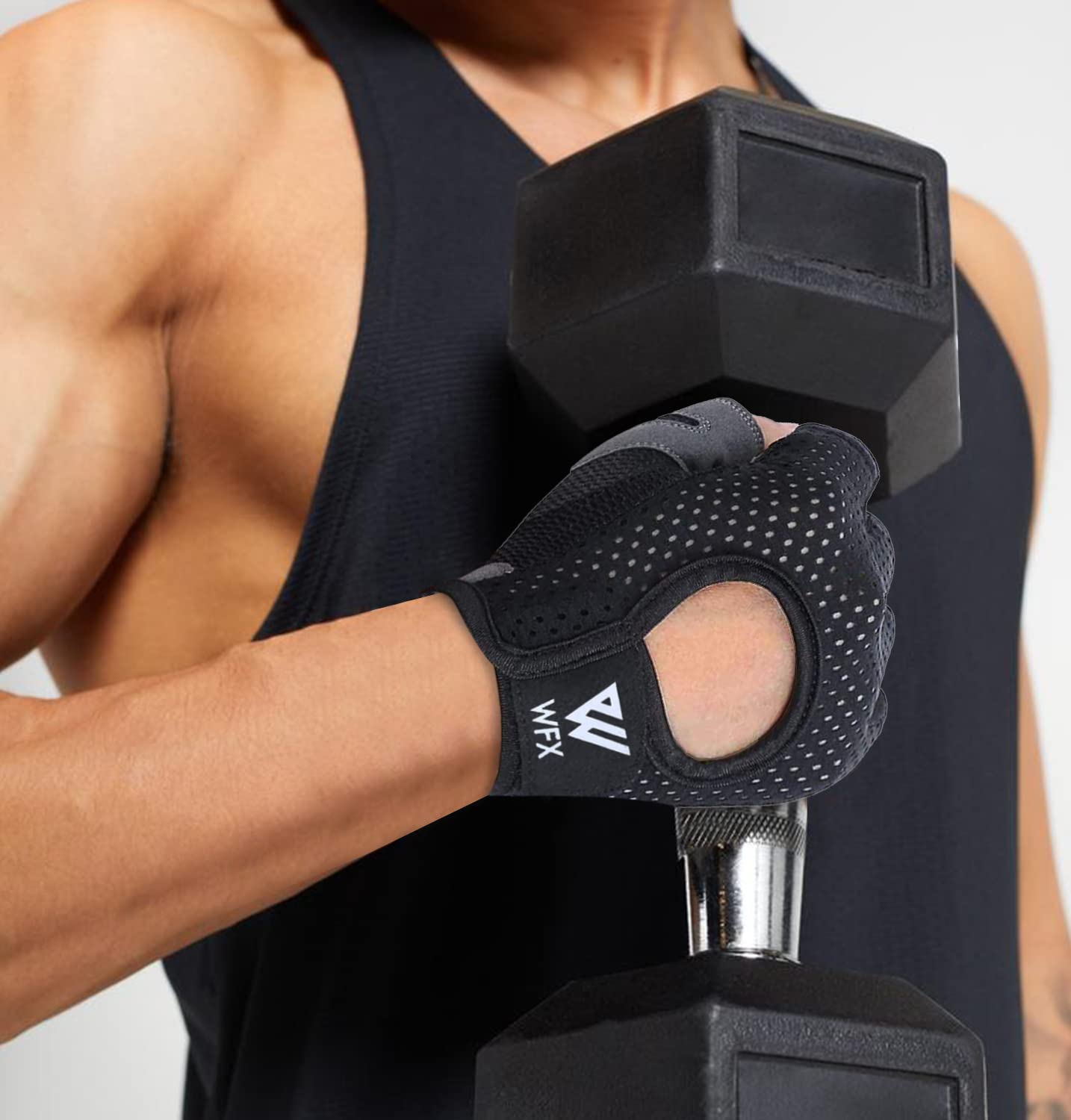 WESTWOOD FOX Guanti da fitness traspiranti e antiscivolo, per uomo e donna, per sollevamento pesi, bodybuilding, palestra, crossfit, allenamento con i pesi
