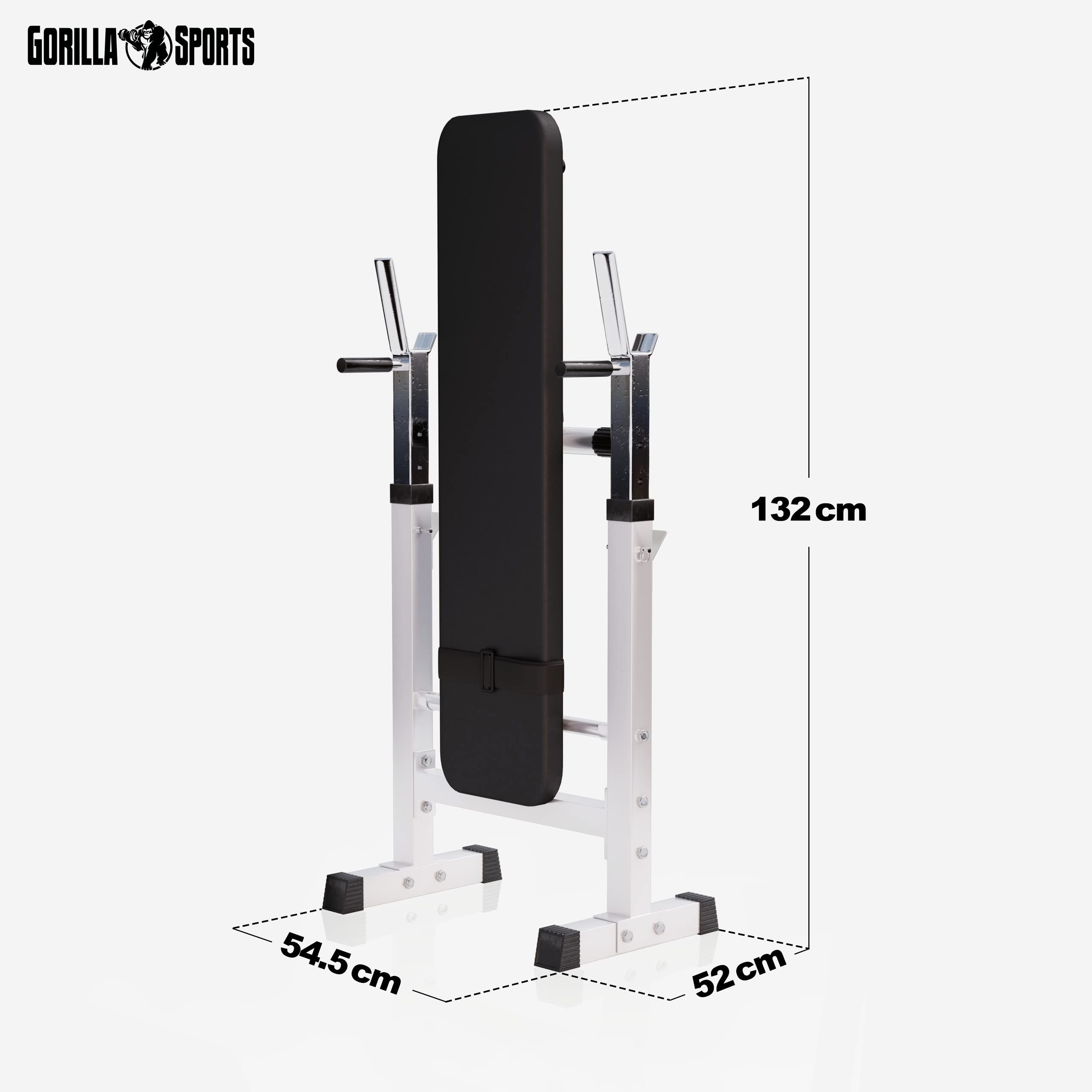 GORILLA SPORTS® Panca Pesi Multifunzione Regolabile – Pieghevole con Porta, Bilanciere e Manubri con Dischi 38/70/100 kg – Piana/Inclinata, Struttura Robusta Max 200 kg – Palestra Casa Fitness
