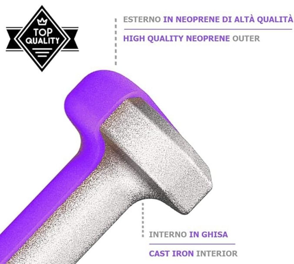 G5 HT SPORT Manubri O Manubrio in Neoprene da Palestra E Home Gym Antiscivolo da 0.5 a 6 kg Coppia O Singolo
