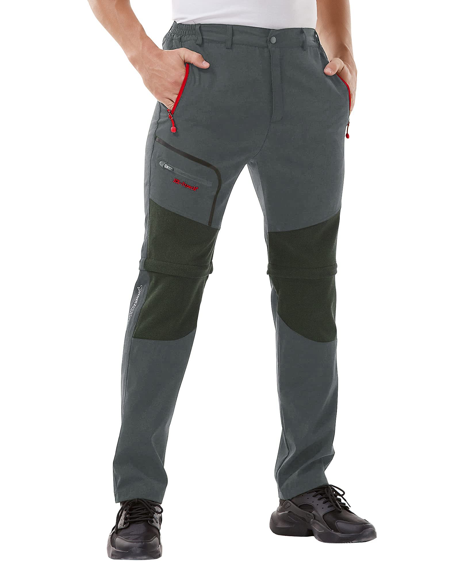 Zoerea Pantaloni Trekking Uomo Asciugare Rapidamente Traspiranti Convertibile Pantaloncini Primavera Estate Sottile All'aperto Alpinismo Escursionismo Calzoni