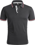 geeksport Polo Homme à Manches Courtes Extérieur Décontracté Séchage Rapide Sportif Respirant Golf T-Shirt