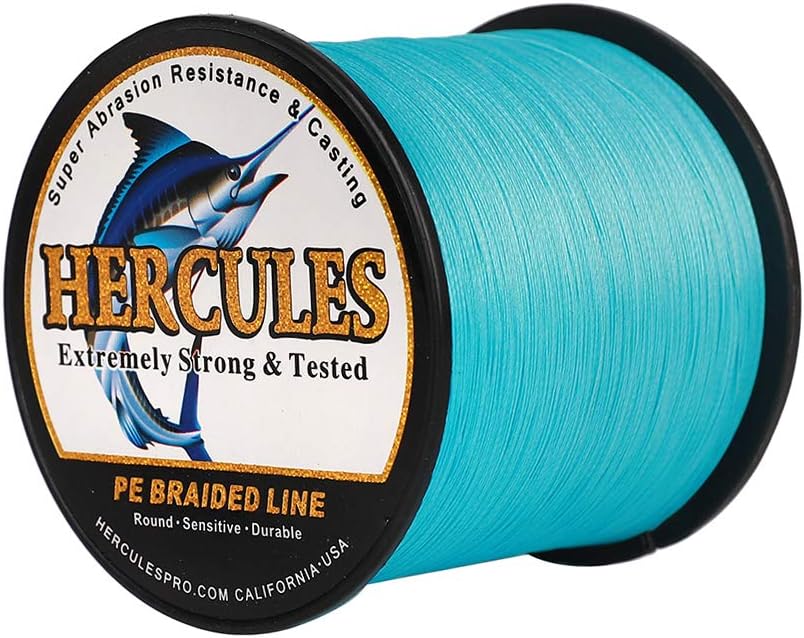 HERCULES Super Cast 100 m – 2000 m Yards filo da pesca intrecciato 10 lb – test per acqua salata acqua dolce PE intrecciato filo di pesce Superline 8 fili
