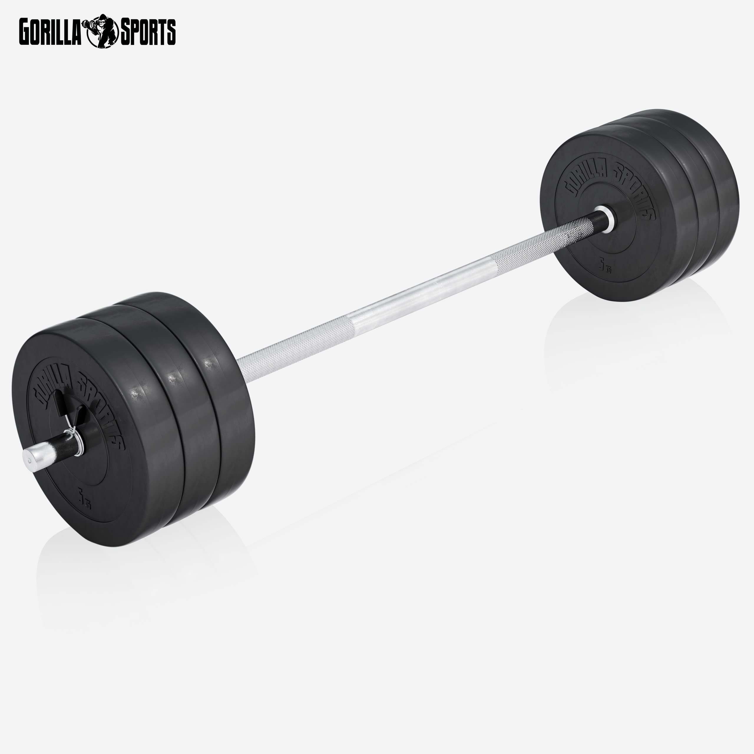 GORILLA SPORTS® Panca Pesi Multifunzione Regolabile – Pieghevole con Porta, Bilanciere e Manubri con Dischi 38/70/100 kg – Piana/Inclinata, Struttura Robusta Max 200 kg – Palestra Casa Fitness