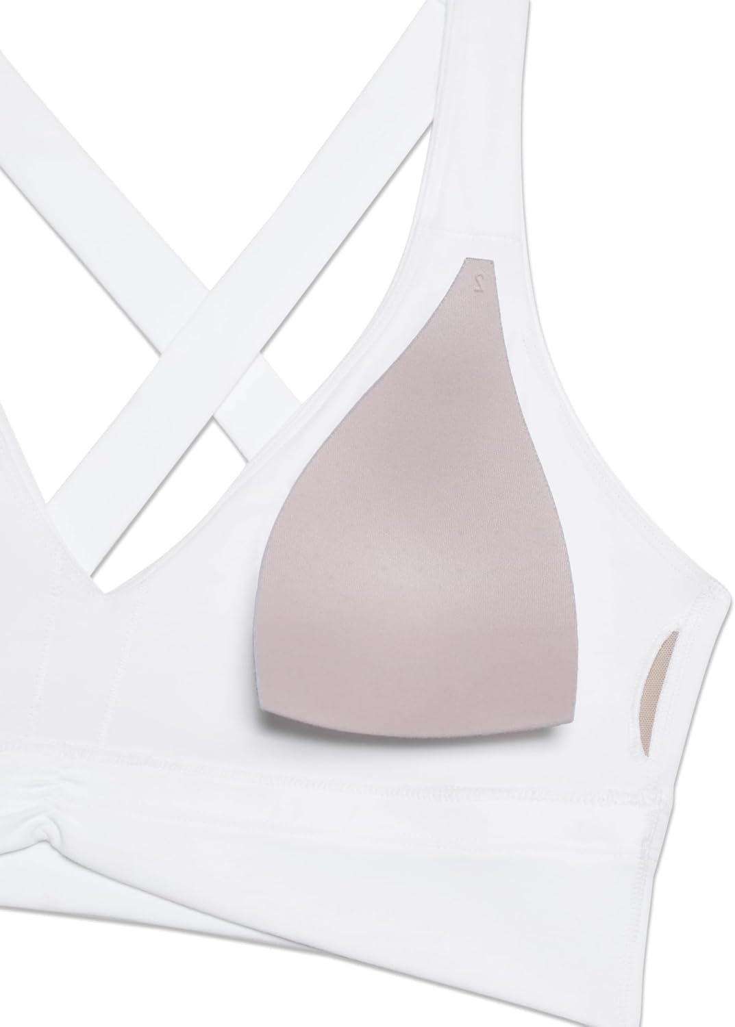 CRZ YOGA Butterluxe Donna Increspato Sport Reggiseni Collo a V Incrocio Schiena Yoga Canotta Tops