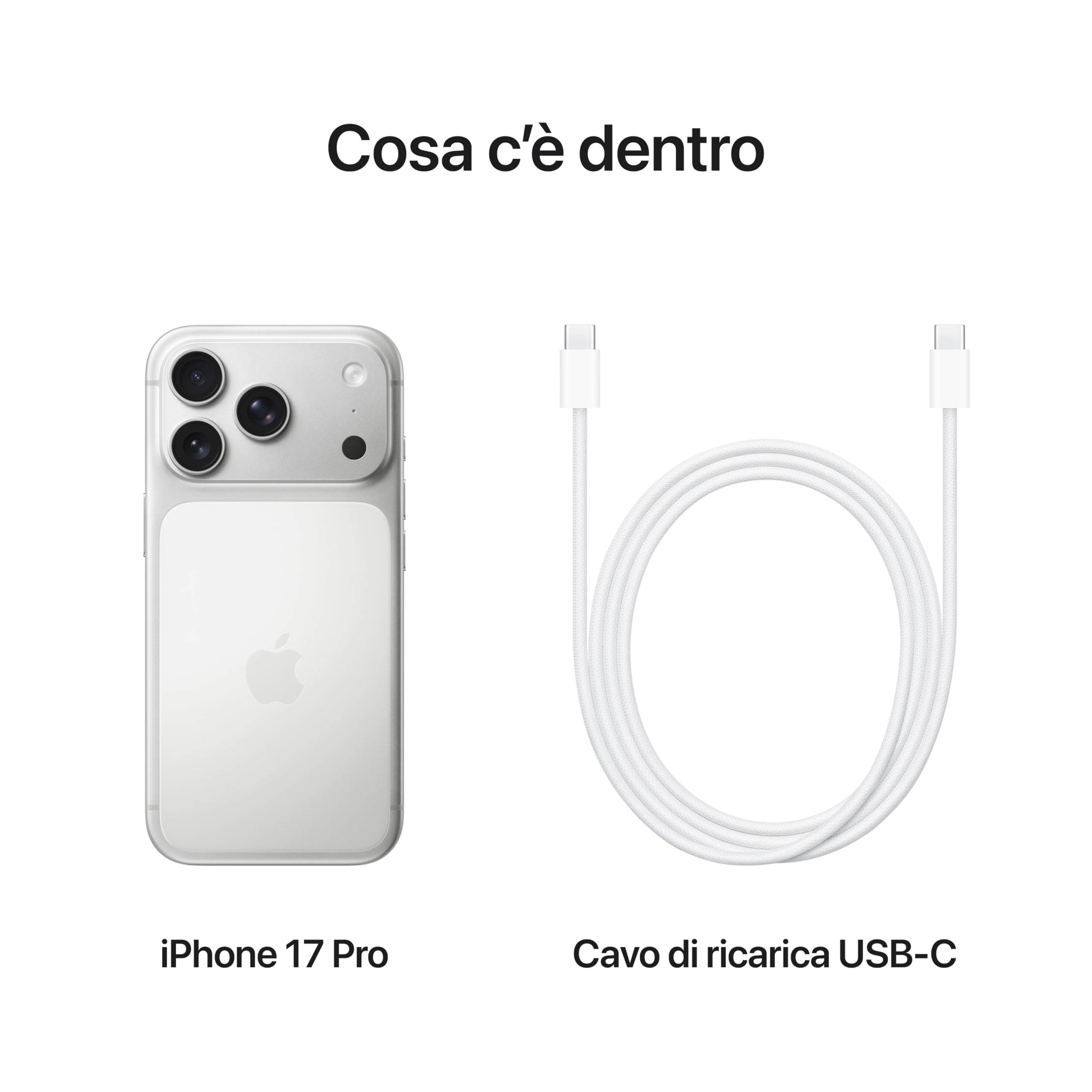 Apple iPhone 17 Pro 512 GB: display 6,3", ProMotion fino a 120Hz, chip A19 Pro, autonomia senza precedenti, sistema di fotocamere Pro Fusion con fotocamera frontale Center Stage; Arancione cosmico