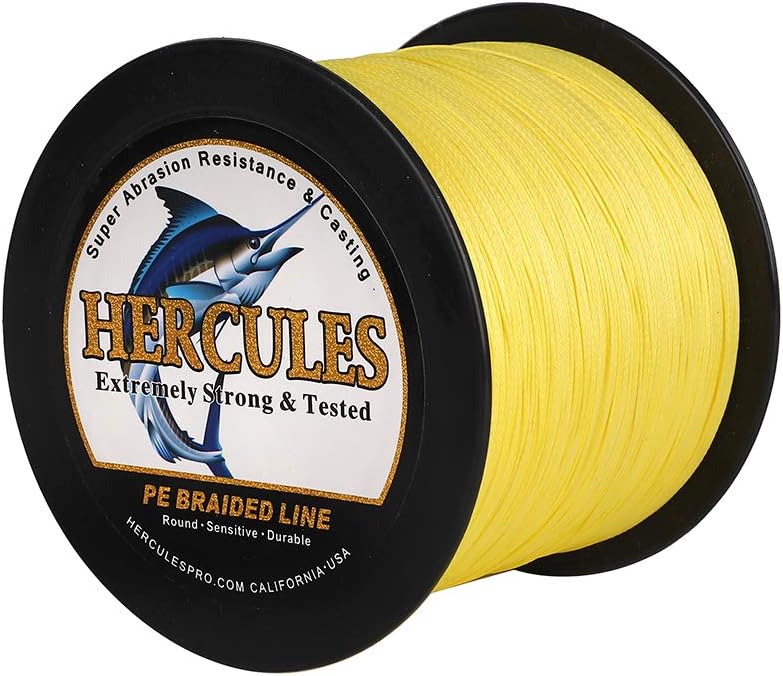 HERCULES Super Cast 100 m – 2000 m Yards filo da pesca intrecciato 10 lb – test per acqua salata acqua dolce PE intrecciato filo di pesce Superline 8 fili