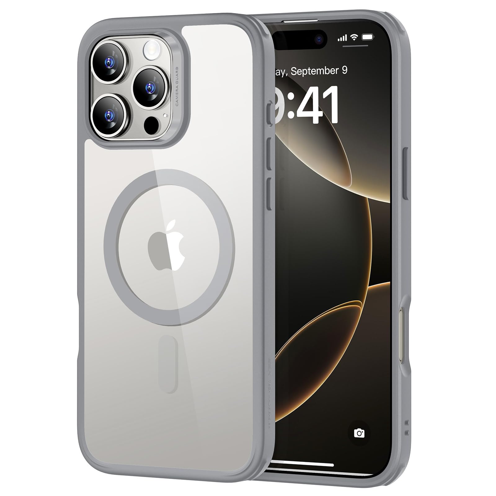 ESR Cover per iPhone 17 Pro Max, Custodia per controllo della fotocamera, Compatibile con MagSafe, Protezione antiurto di livello militare, Angoli Air Guard ammortizzanti, Trasparente