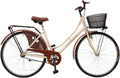 MADICKS Vélo de Ville Holla-dame 26 Pouces Vintage Rétro avec Panier Beige