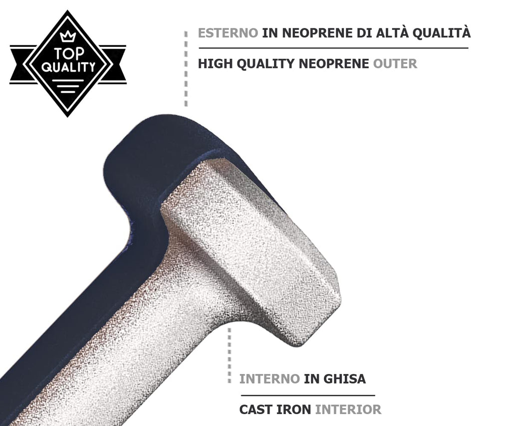 G5 HT SPORT Manubri O Manubrio in Neoprene da Palestra E Home Gym Antiscivolo da 0.5 a 6 kg Coppia O Singolo