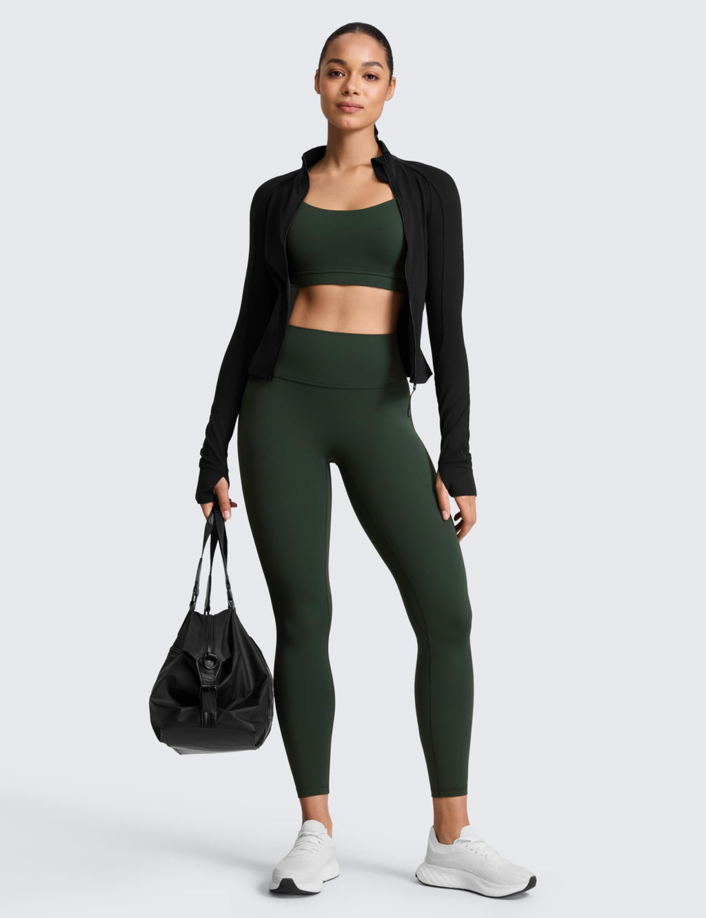 CRZ YOGA SculptAir No Frontale Cucitura Yoga Leggings 64cm - Alto Sciancrato Donna Allenamento Pantaloni