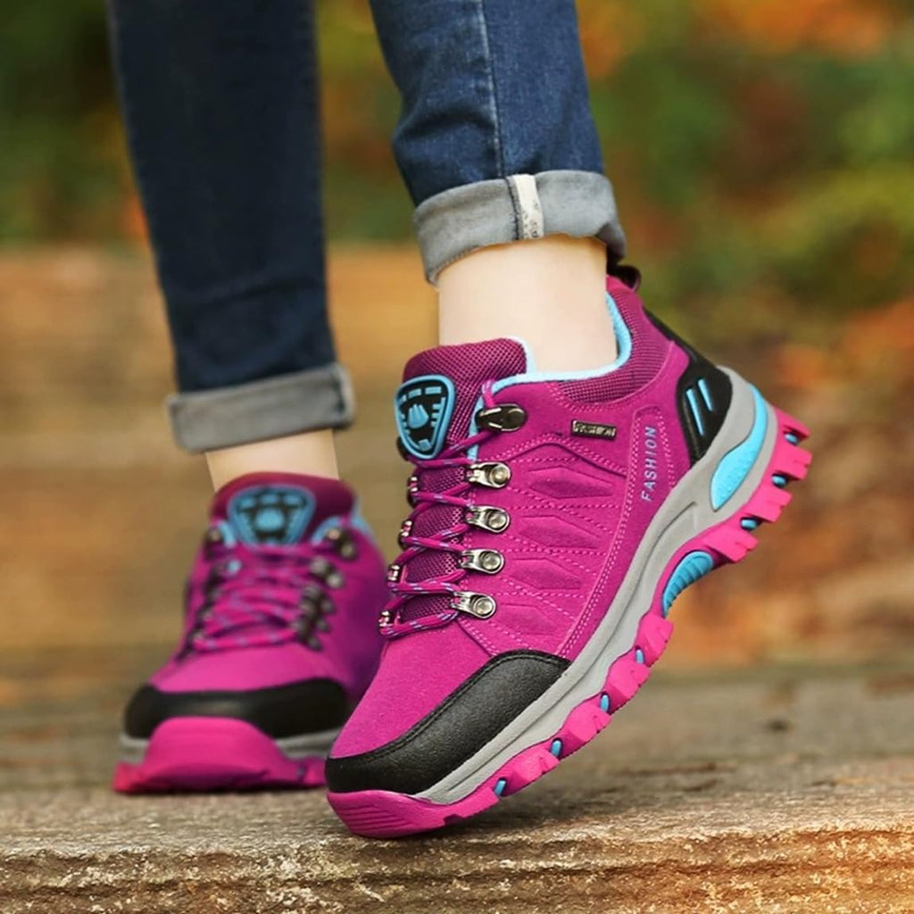 Scarpe da Trekking da Donna Scarpe Sportive Basse Scarpe da Trekking Leggere all'aperto Scarpe da Trekking Antiscivolo Adatte al Campeggio e all'escursionismo Nero Grigio Viola Rosa 36-42EU