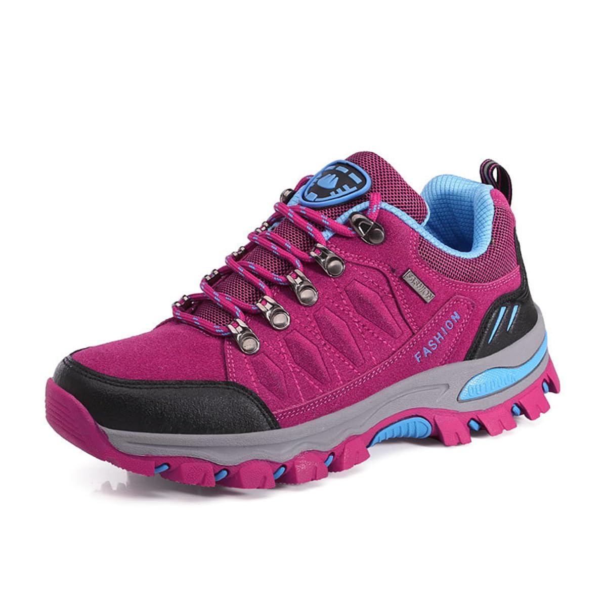 Scarpe da Trekking da Donna Scarpe Sportive Basse Scarpe da Trekking Leggere all'aperto Scarpe da Trekking Antiscivolo Adatte al Campeggio e all'escursionismo Nero Grigio Viola Rosa 36-42EU