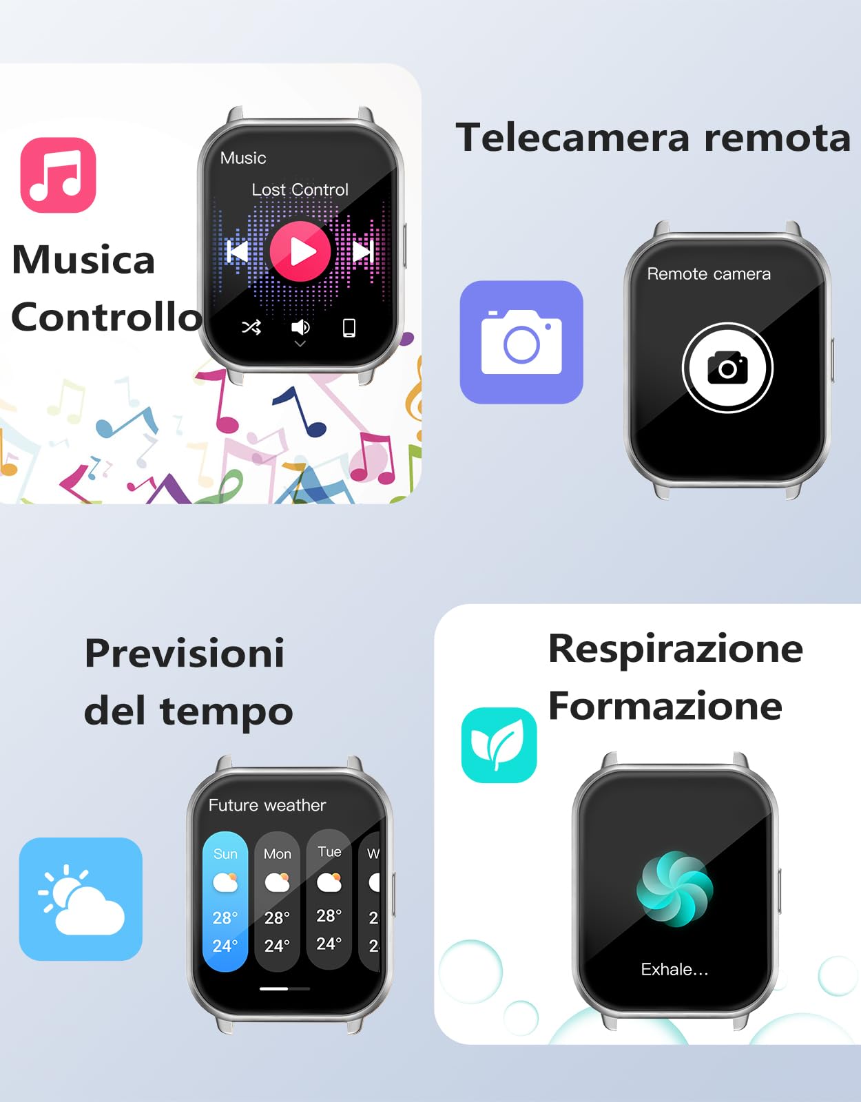 RUIMEN Smartwatch Donna Chiamate Bluetooth Musica Orologio Sportive Contapassi da Polso Cardiofrequenzimetro Saturazione Ossigeno Fitness Tracker Ciclo Mestruale Controllo Sonno per Android iOS Rosa