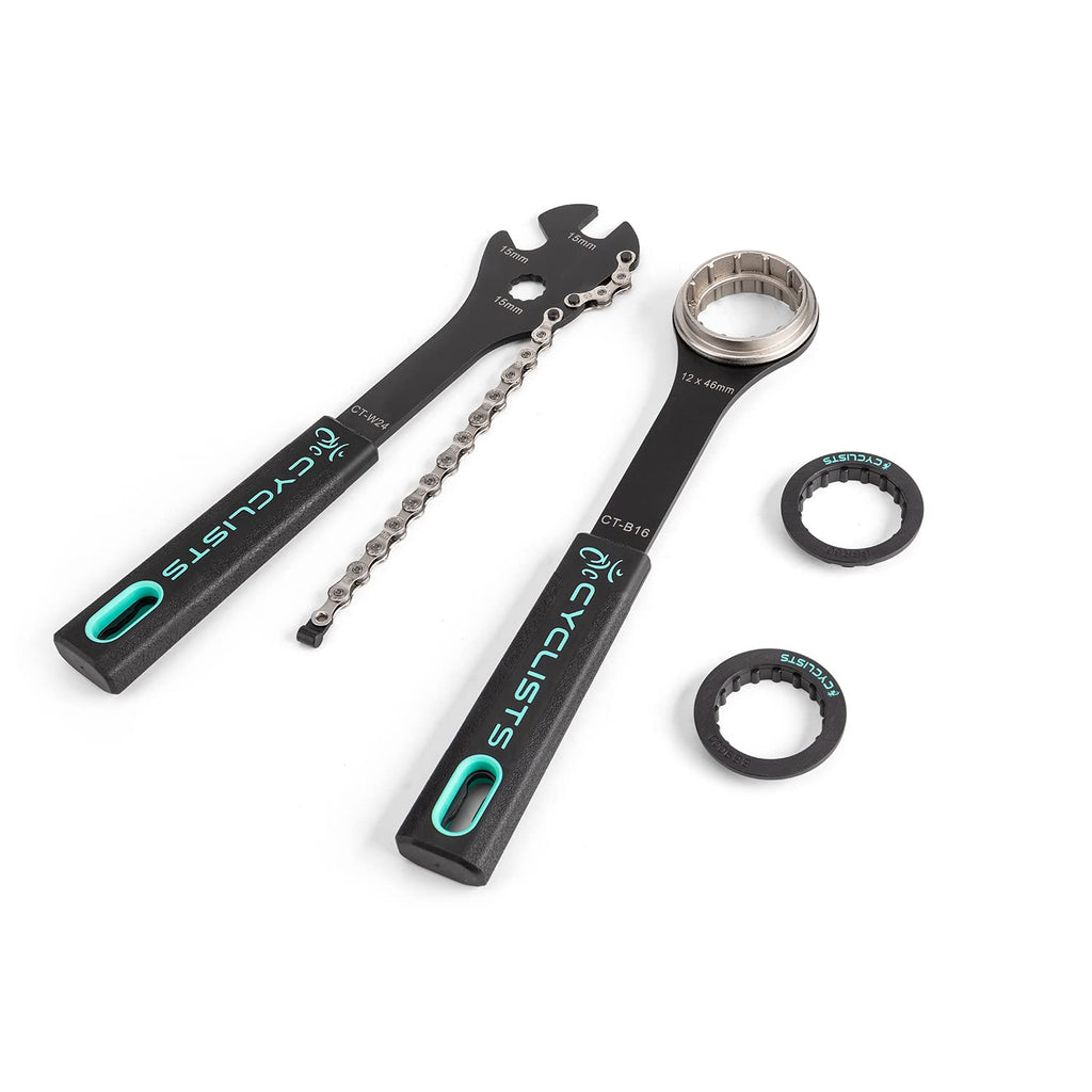 cyclists Kit di Riparazione Bici Portatile, Valigetta Attrezzi per Riparazioni Catene e Pneumatici, Set Completo di Attrezzi per Bici con Custodia per Trasporto