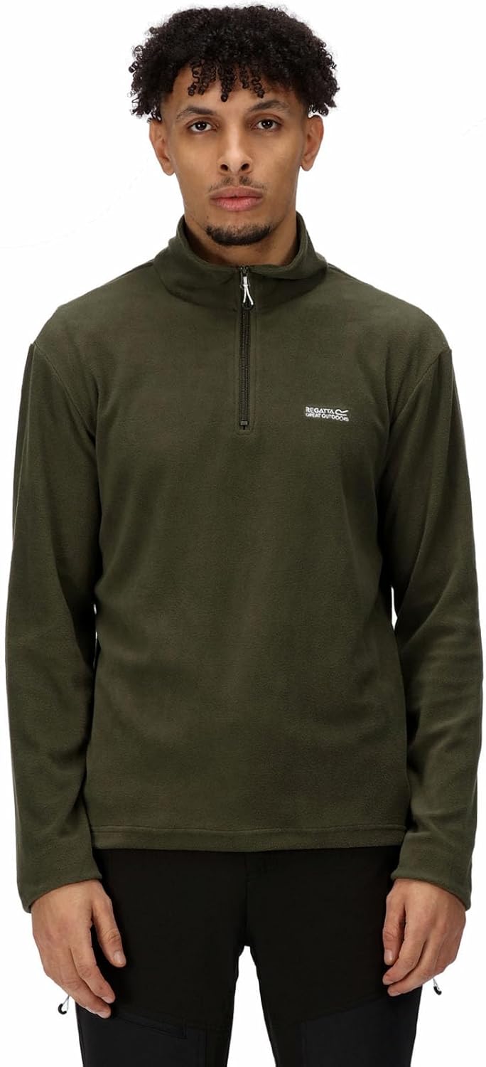 Regatta Uomo Felpa con Zip in Pile Thompson, Black