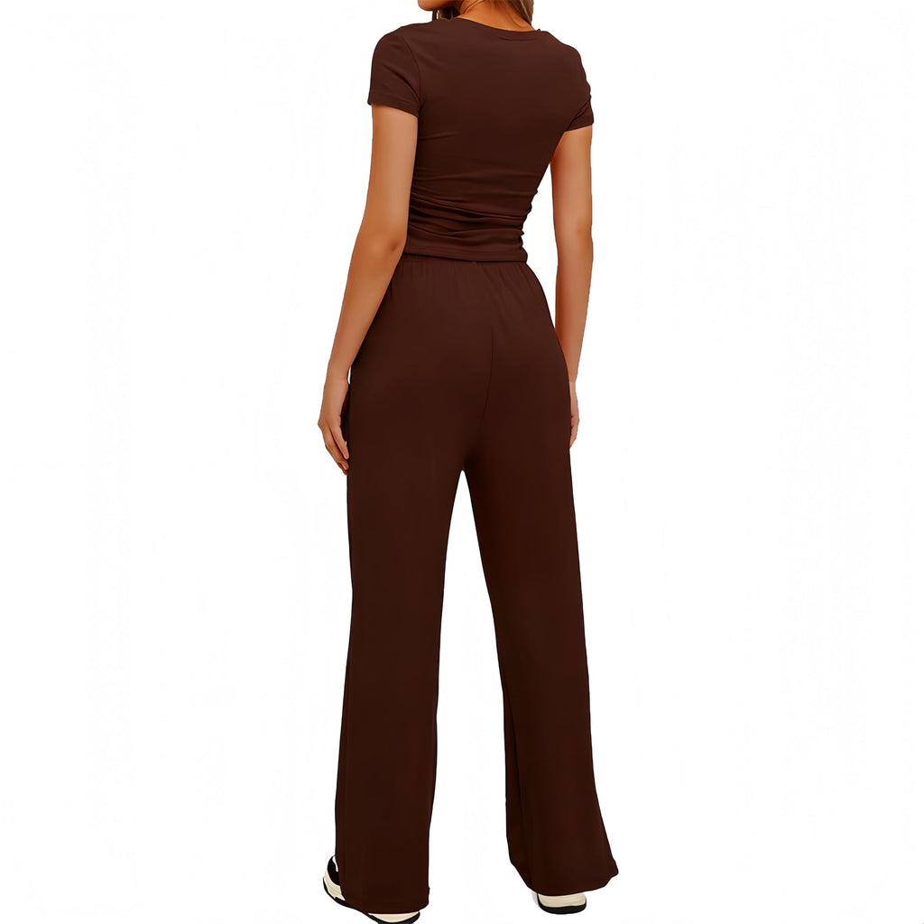 Sportivo Donna Completo Completi Sportivi Due Pezzi Sportiva Estiva Pantaloni Casual Elegante Completo Sportivo Tute da Ginnastica da Donna Estiva 2 Pezzi Homewear