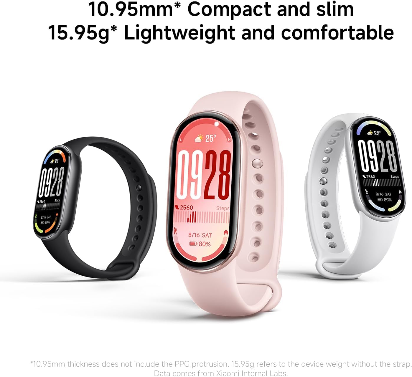Xiaomi Smart Band 10 (Fitness Tracker), 1.72" AMOLED display, multimateriale, autonomia 21gg, ricarica rapida,150+sport, monitoraggio benessere e sonno, HyperOS 2.0, resistente 5ATM, Compass, Argento
