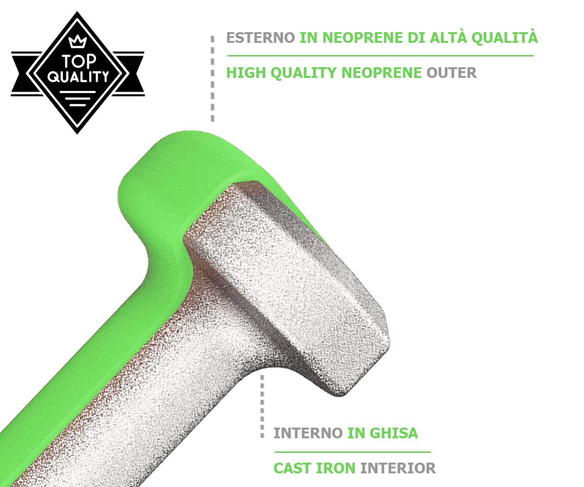 G5 HT SPORT Manubri O Manubrio in Neoprene da Palestra E Home Gym Antiscivolo da 0.5 a 6 kg Coppia O Singolo