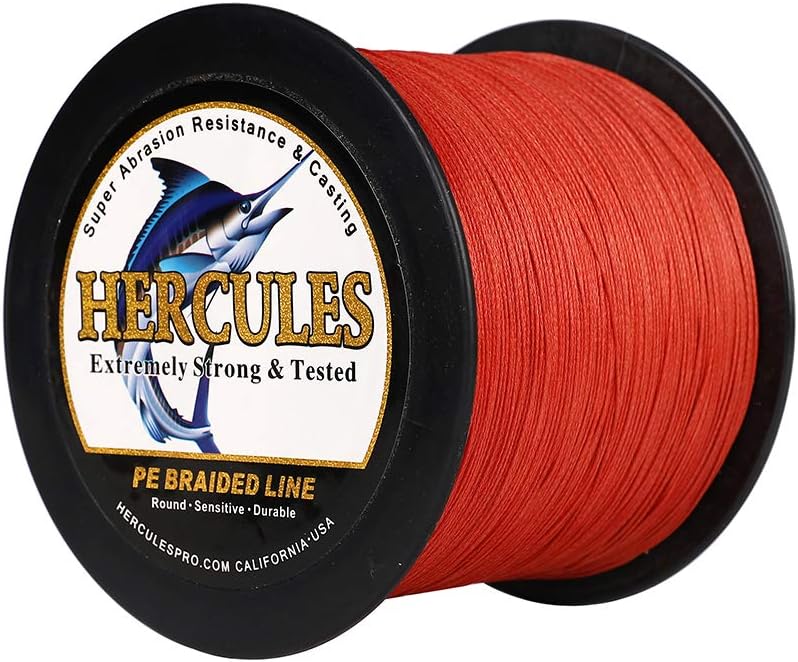 HERCULES Super Cast 100 m – 2000 m Yards filo da pesca intrecciato 10 lb – test per acqua salata acqua dolce PE intrecciato filo di pesce Superline 8 fili