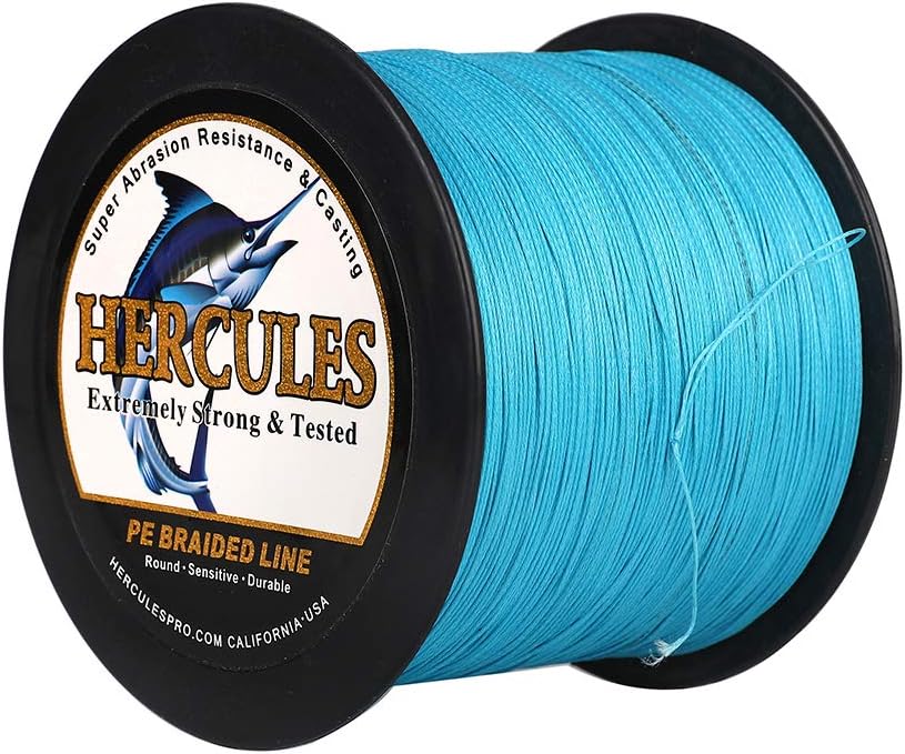 HERCULES Super Cast 100 m – 2000 m Yards filo da pesca intrecciato 10 lb – test per acqua salata acqua dolce PE intrecciato filo di pesce Superline 8 fili