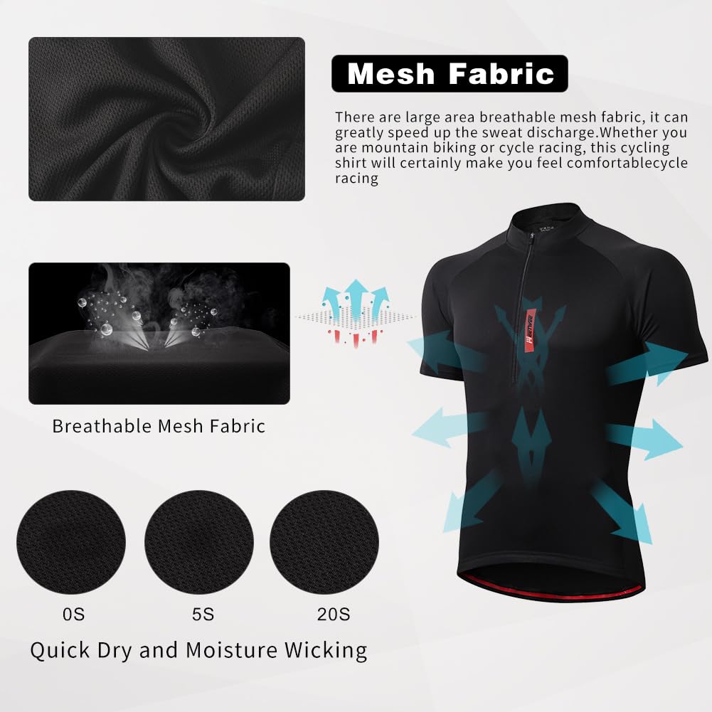 FEIXIANG Maglia Ciclismo Maniche Corte,Maglietta Mountain Bike Uomo Asciugatura Veloce T-Shirt off-Road Sportswear Estate